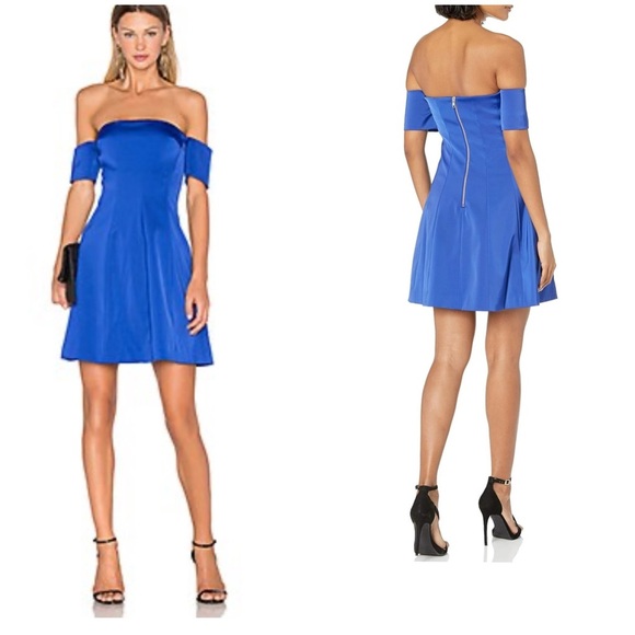 KENDALL + KYLIE Off Shoulder Satin Dress NWT Size Small - Picture 1 of 11